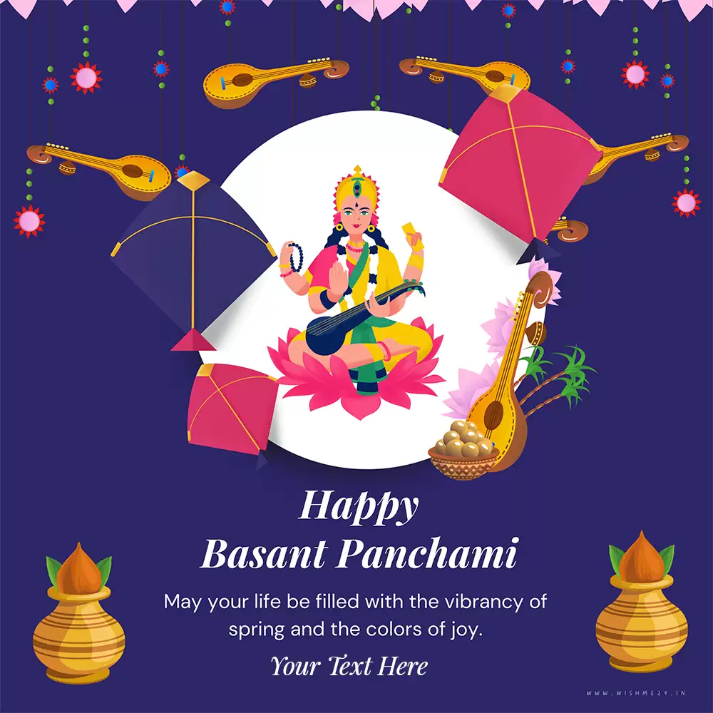 Basant Panchami Ki Hardik Shubhkamnaye Image With Name