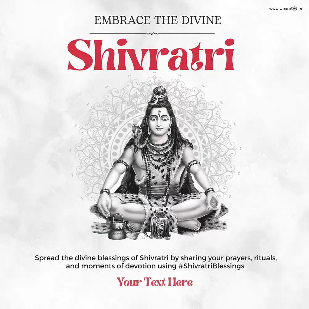 Creating Digital Maha Shivratri 2024 Wishes With Your Name