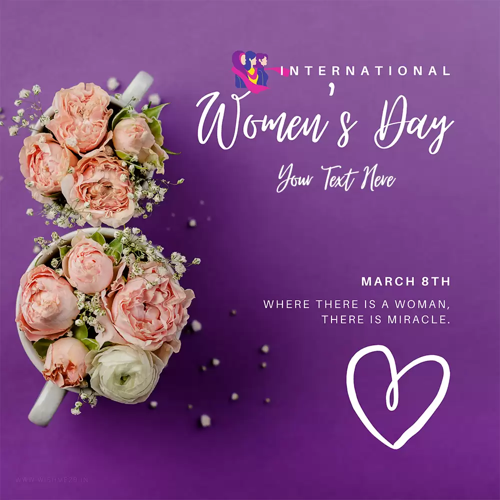 Free International Womens Day Flower Images With Name Download