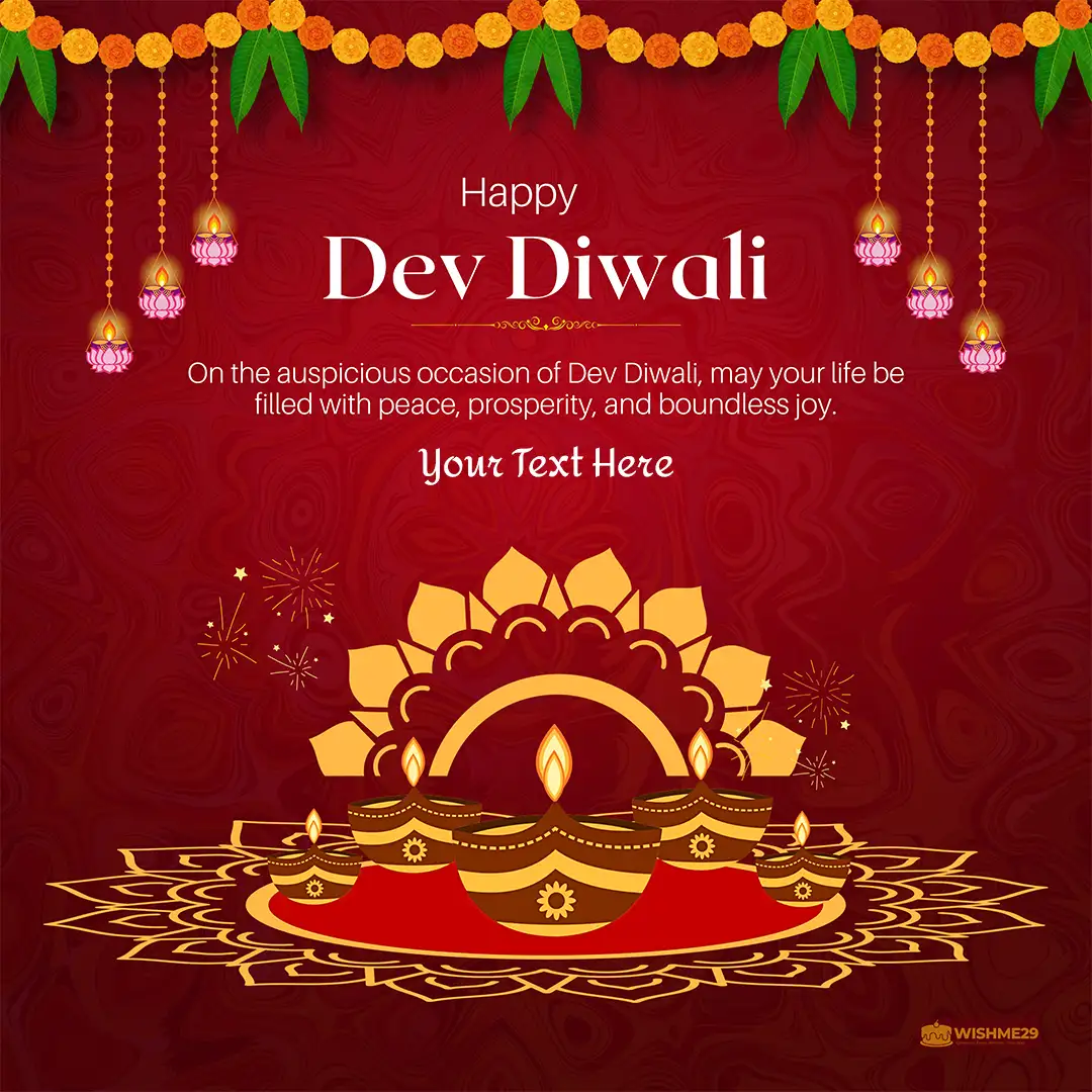 Free Happy Dev Diwali 2025 Photo Card Maker With Name
