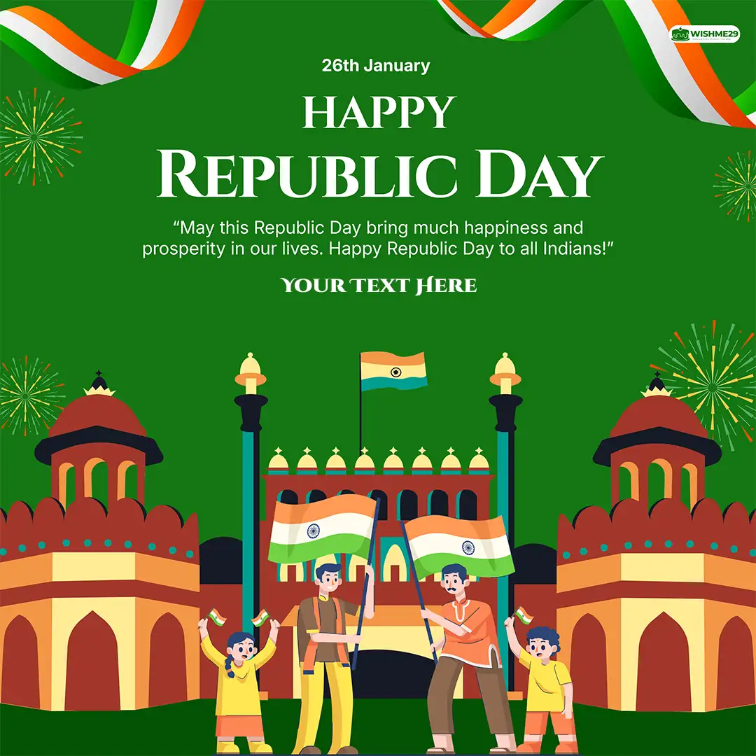Custom 26 January 2026 Republic Day Card Maker With Name